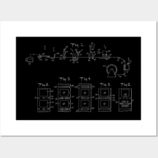 Manufacture for labels for bottles Vintage Patent Hand Drawing Posters and Art